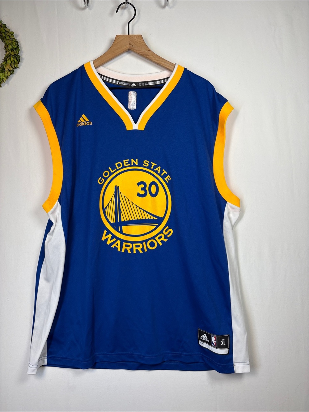 ADIDAS Curry #30 Golden State Warriors Sleeveless 2015 Jersey size XL